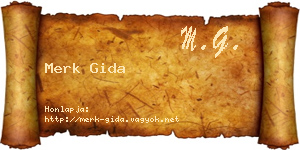 Merk Gida névjegykártya